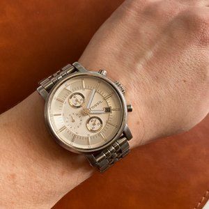 ES2198 Fossil Boyfriend Chronograph Silver-Tone Stainless Steel Womens Watch